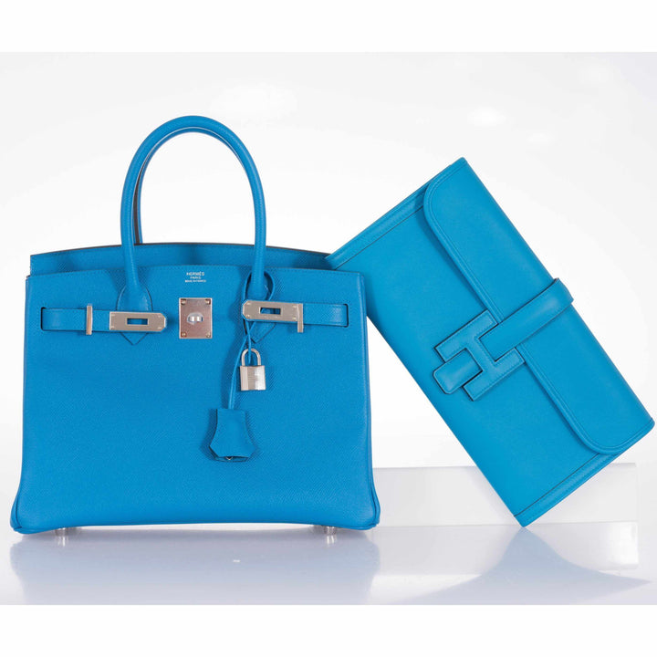 Top quality Hermes Birkin 30 Blue Zanzibar Epsom Palladium Hardware