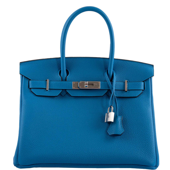 Top quality Hermes Birkin 30 Blue Zanzibar Togo with Palladium Hardware - 2020, Y