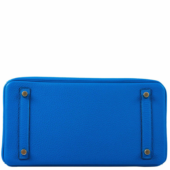 Top quality Hermes Birkin 30 Blue Zellige Togo Gold Hardware