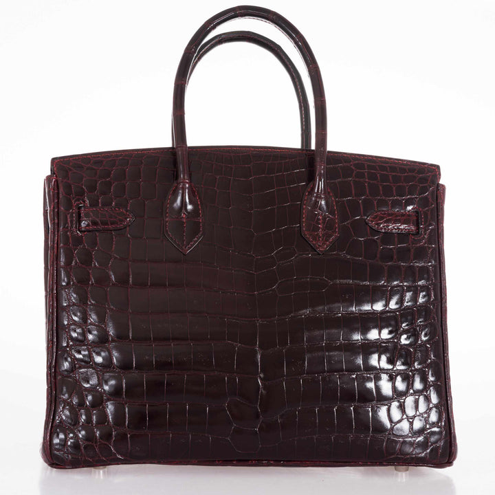 Hermes Birkin 30 Bordeaux Niloticus Crocodile Palladium Hardware
