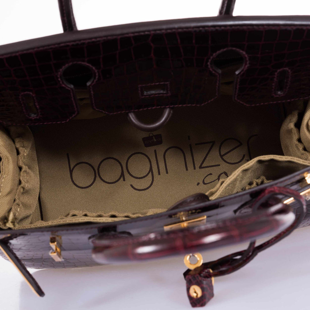 Premium Handmade Hermes Birkin 30 Bordeaux Porosus Crocodile Gold Hardware
