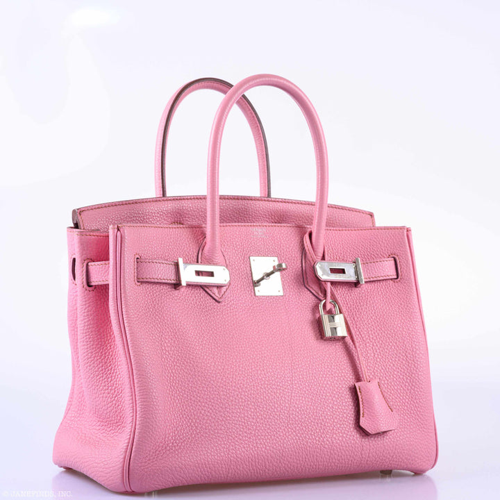 Top quality Hermes Birkin 30 Bubblegum 5P Pink Togo Palladium Hardware