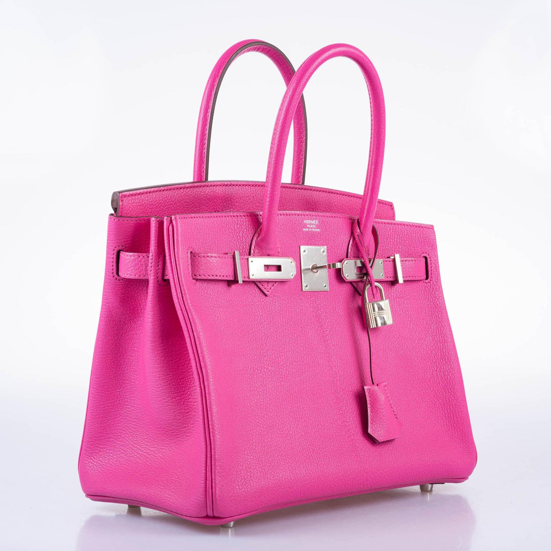 Top quality Hermes Birkin 30 Candy Collection Rose Tyrien Chèvre Palladium Hardware