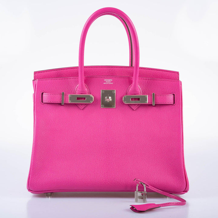 Top quality Hermes Birkin 30 Candy Collection Rose Tyrien Chèvre Palladium Hardware