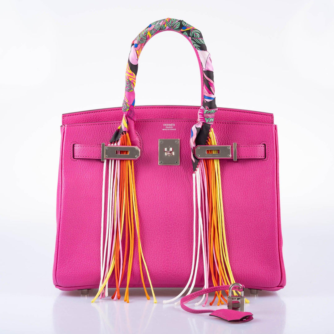 Top quality Hermes Birkin 30 Candy Collection Rose Tyrien Chèvre Palladium Hardware