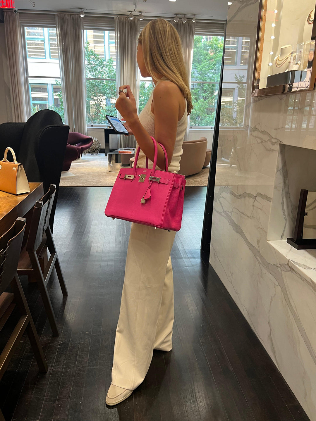 Top quality Hermes Birkin 30 Candy Collection Rose Tyrien Chèvre Palladium Hardware