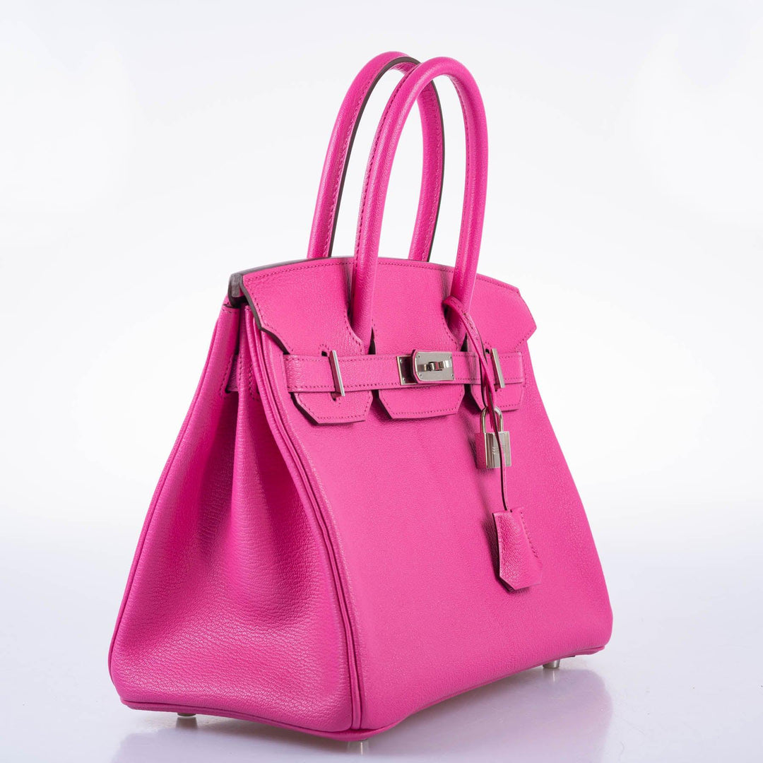 Top quality Hermes Birkin 30 Candy Collection Rose Tyrien Chèvre Palladium Hardware