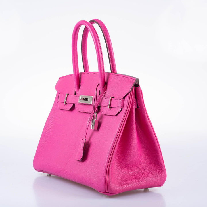 Top quality Hermes Birkin 30 Candy Collection Rose Tyrien Chèvre Palladium Hardware
