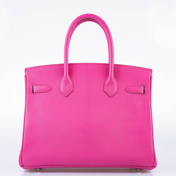 Top quality Hermes Birkin 30 Candy Collection Rose Tyrien Chèvre Palladium Hardware