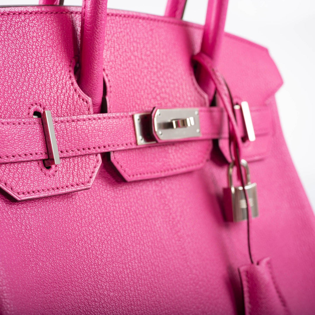 Top quality Hermes Birkin 30 Candy Collection Rose Tyrien Chèvre Palladium Hardware