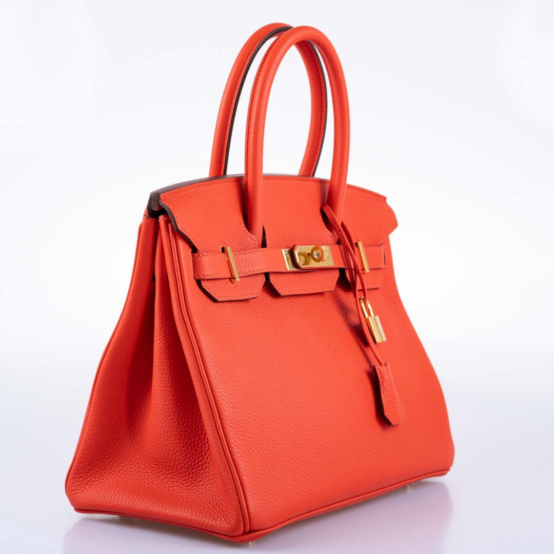 Top quality Hermes Birkin 30 Capucine Togo leather Gold Hardware
