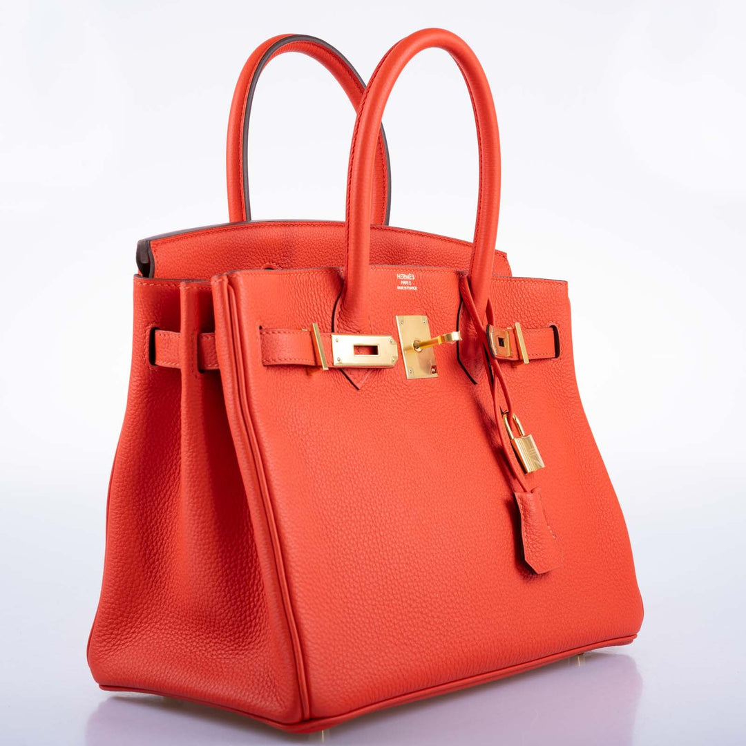 Top quality Hermes Birkin 30 Capucine Togo leather Gold Hardware