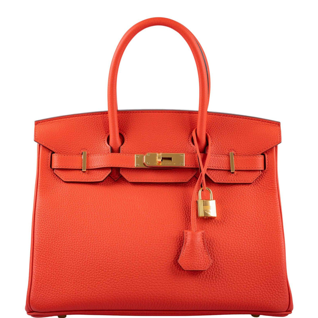 Hermes Birkin 30 Capucine Togo leather Gold Hardware