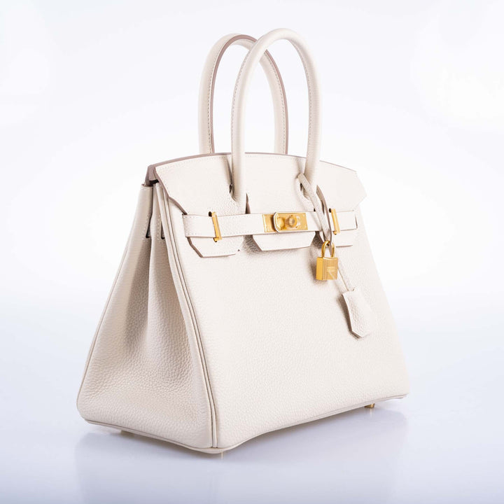 Top quality Hermes Birkin 30 Craie Togo with Gold Hardware