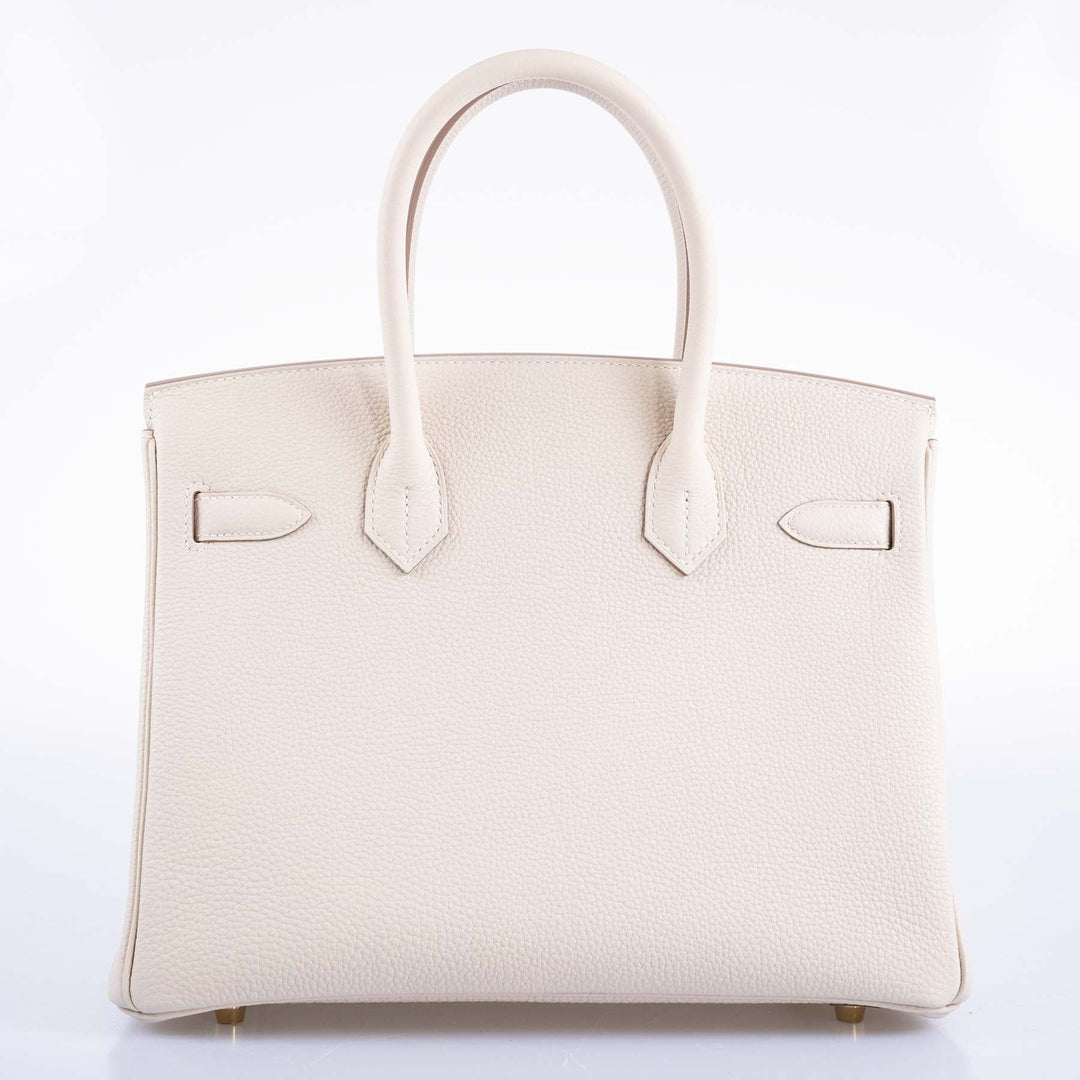 Top quality Hermes Birkin 30 Craie Togo with Gold Hardware