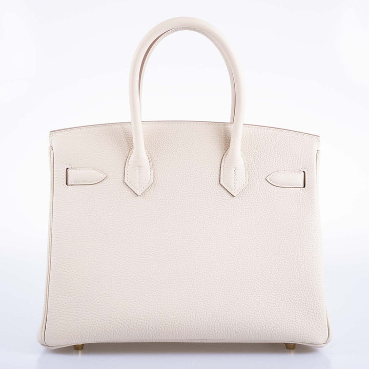 Top quality Hermes Birkin 30 Craie Togo with Gold Hardware