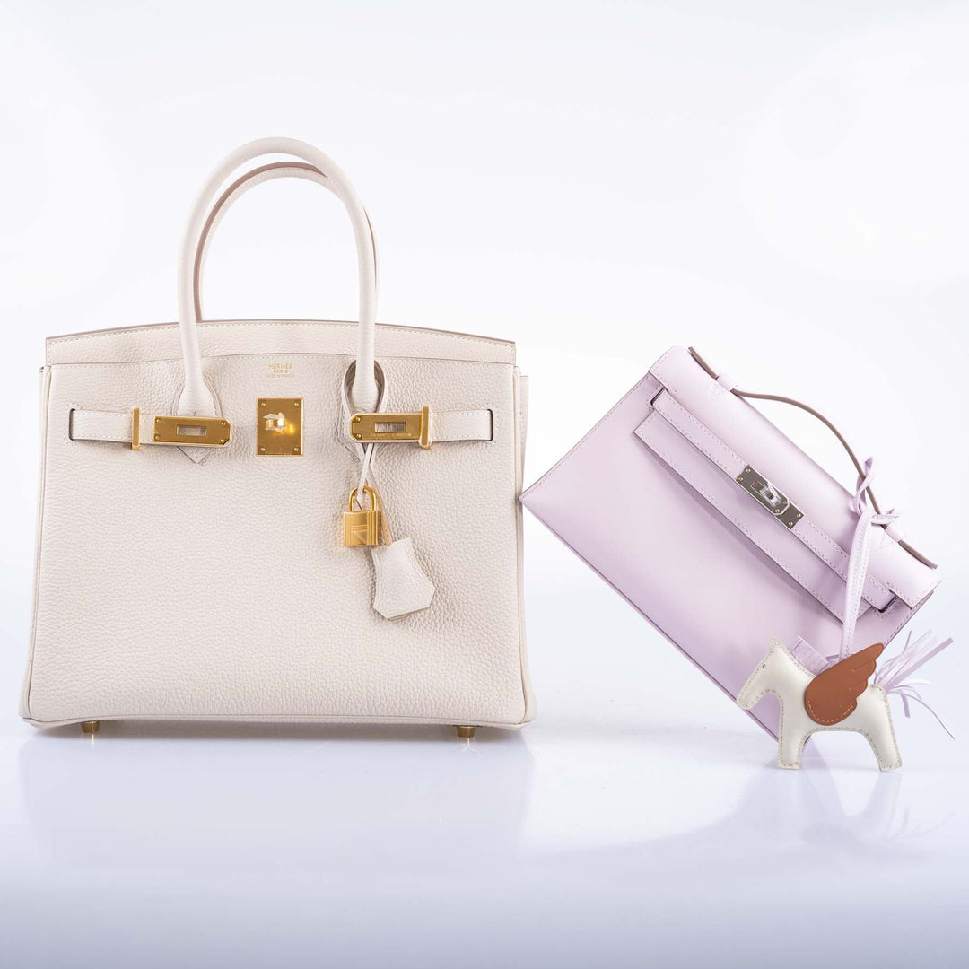 Top quality Hermes Birkin 30 Craie Togo with Gold Hardware