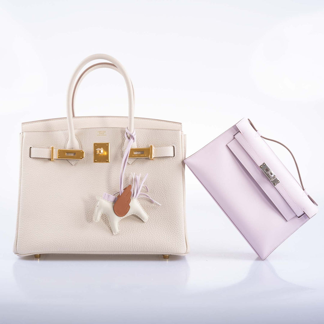Top quality Hermes Birkin 30 Craie Togo with Gold Hardware
