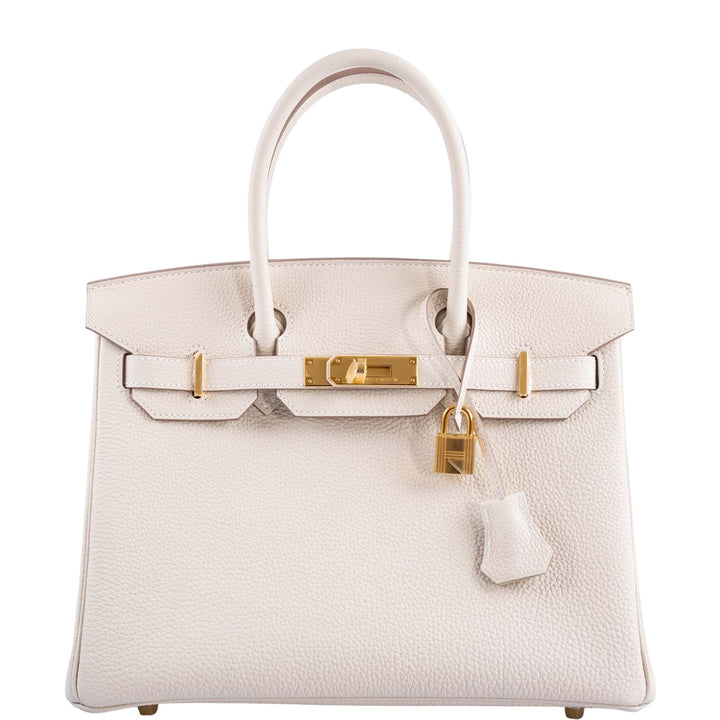 Top quality Hermes Birkin 30 Craie Togo with Gold Hardware