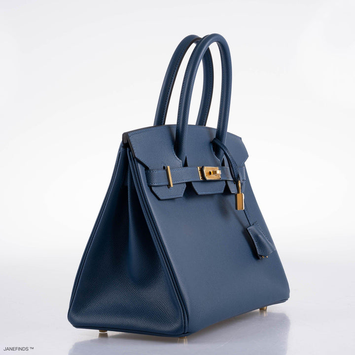 Top quality Hermes Birkin 30 Deep Blue Epsom with Gold Hardware - 2019, D