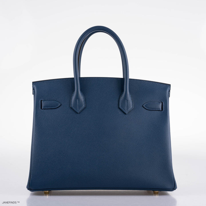 Top quality Hermes Birkin 30 Deep Blue Epsom with Gold Hardware - 2019, D
