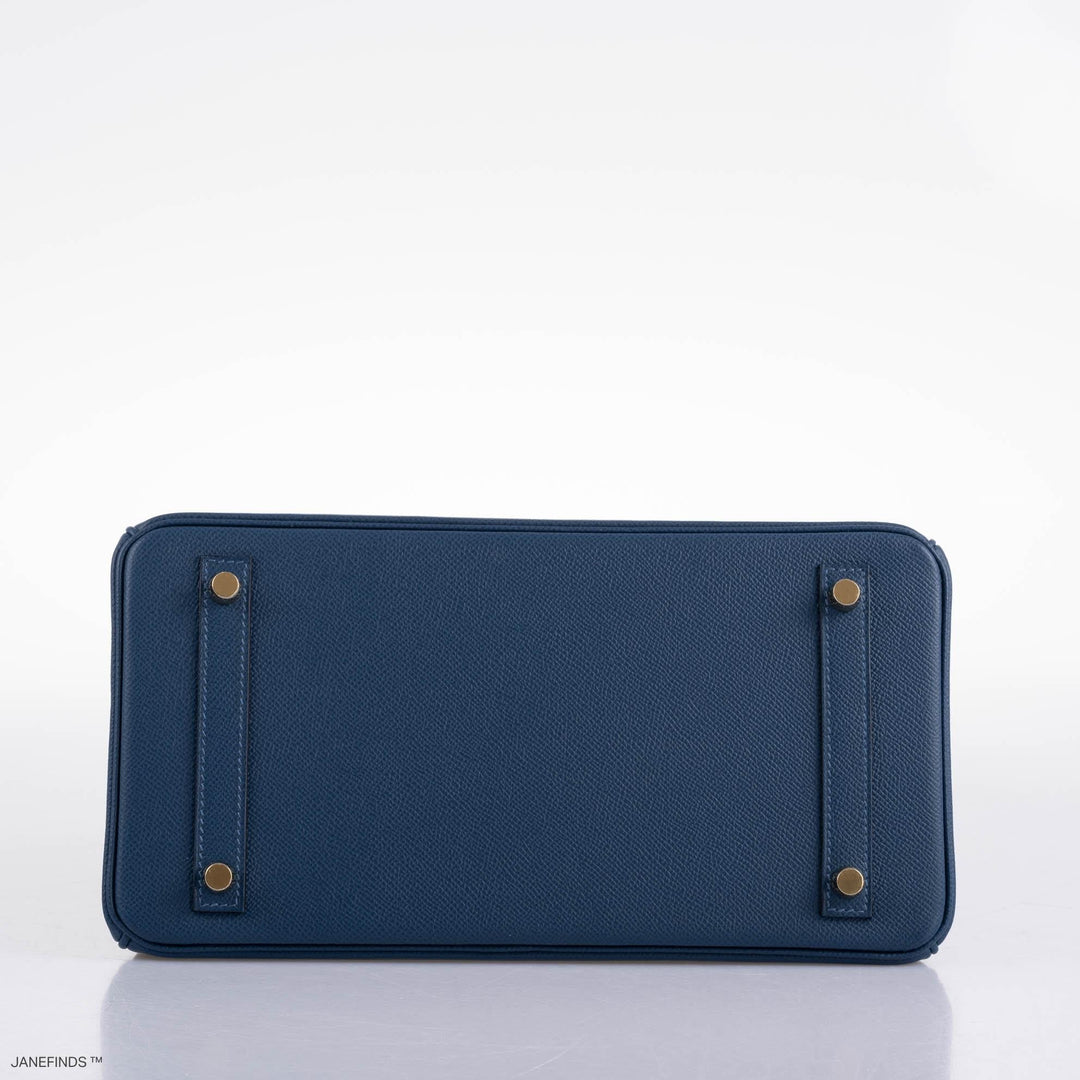 Top quality Hermes Birkin 30 Deep Blue Epsom with Gold Hardware - 2019, D