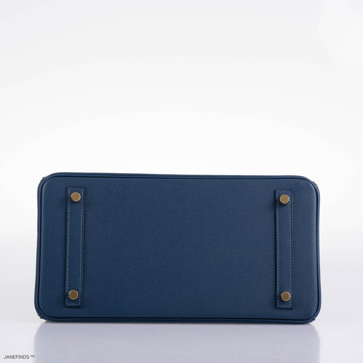 Top quality Hermes Birkin 30 Deep Blue Epsom with Gold Hardware - 2019, D