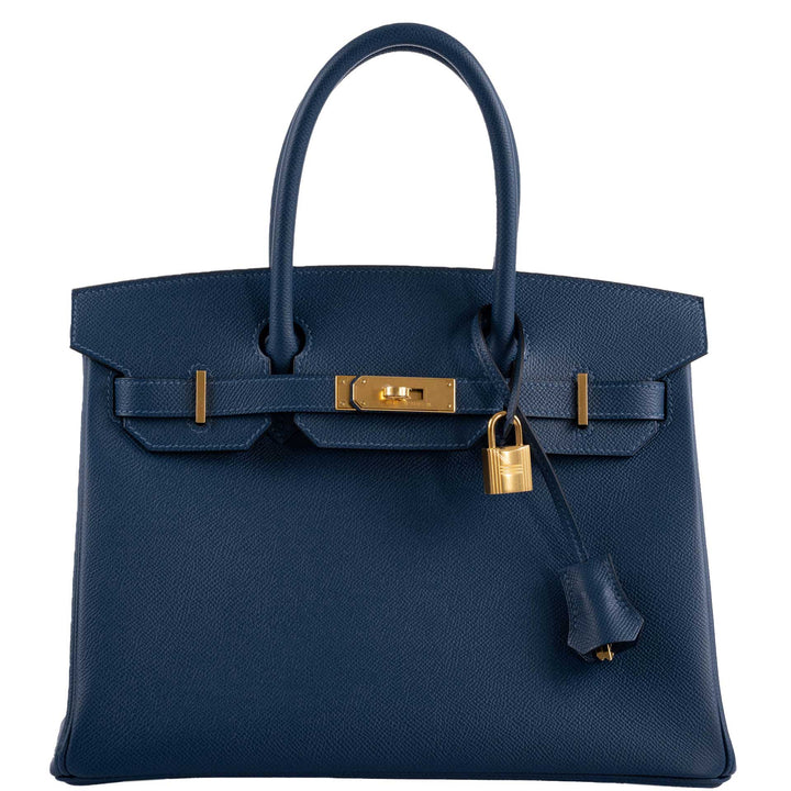 Top quality Hermes Birkin 30 Deep Blue Epsom with Gold Hardware - 2019, D