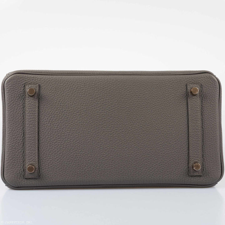 Top quality Hermes Birkin 30 Etain Tin Grey Togo Rose Gold Hardware