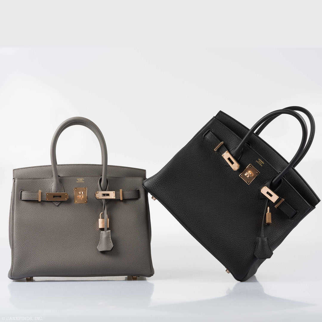 Top quality Hermes Birkin 30 Etain Tin Grey Togo Rose Gold Hardware