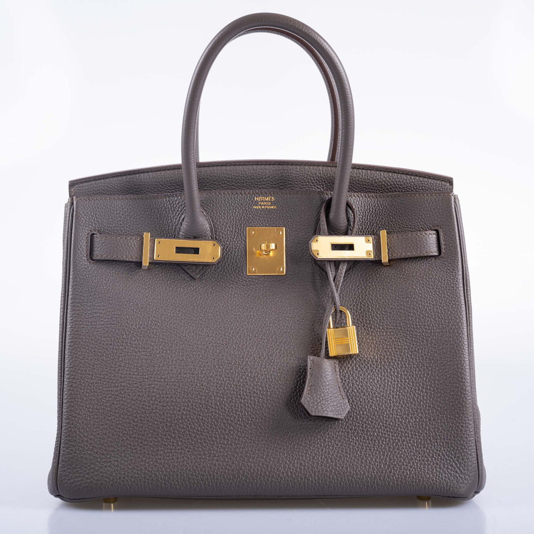 Top quality Hermes Birkin 30 Etain Togo with Gold Hardware