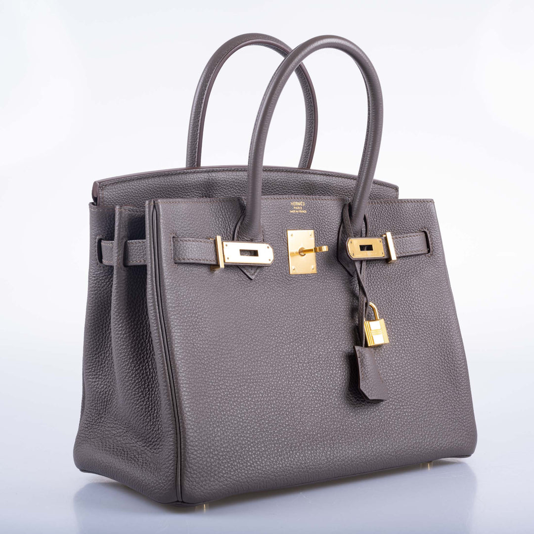 Top quality Hermes Birkin 30 Etain Togo with Gold Hardware