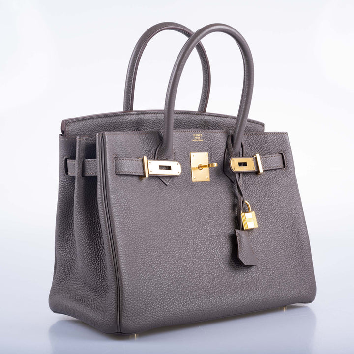 Top quality Hermes Birkin 30 Etain Togo with Gold Hardware