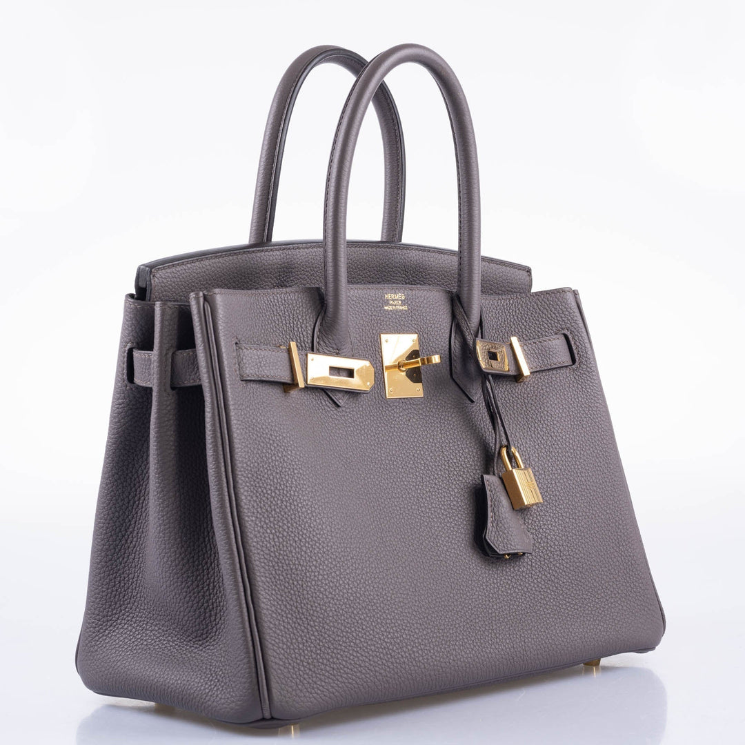 Top quality Hermes Birkin 30 Etain Togo with Gold Hardware