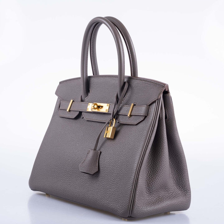 Top quality Hermes Birkin 30 Etain Togo with Gold Hardware