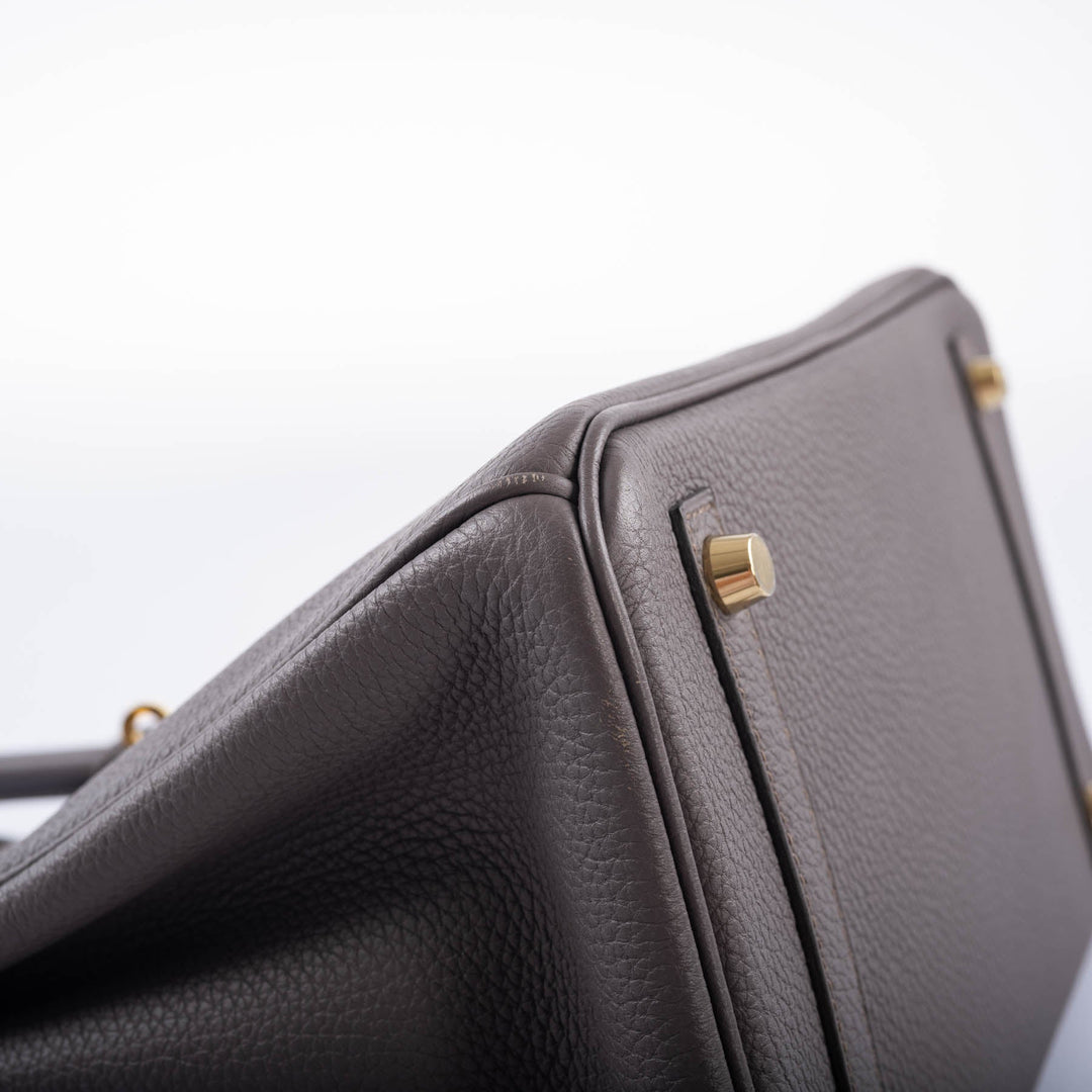 Top quality Hermes Birkin 30 Etain Togo with Gold Hardware