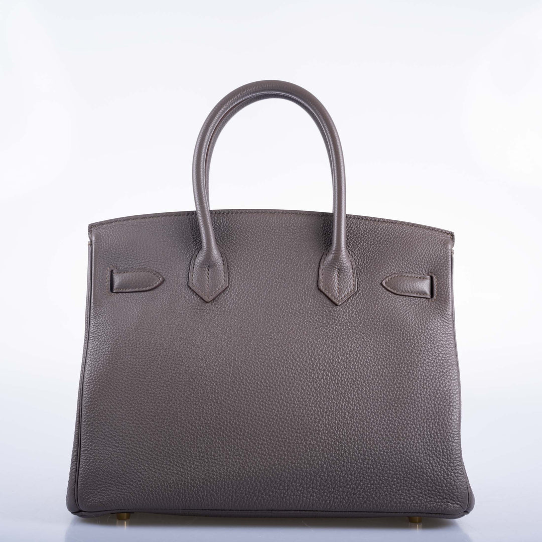 Top quality Hermes Birkin 30 Etain Togo with Gold Hardware