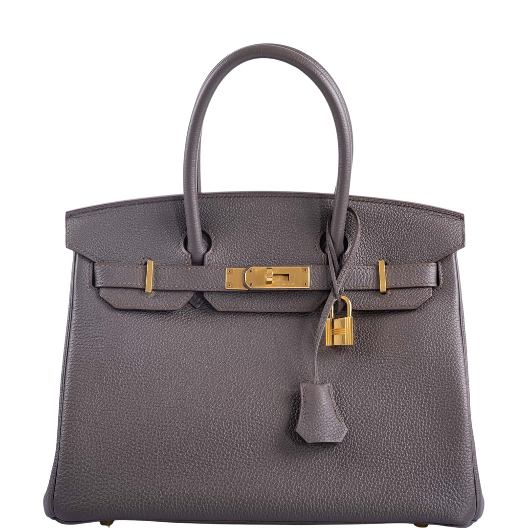Hermes Birkin 30 Etain Togo with Gold Hardware