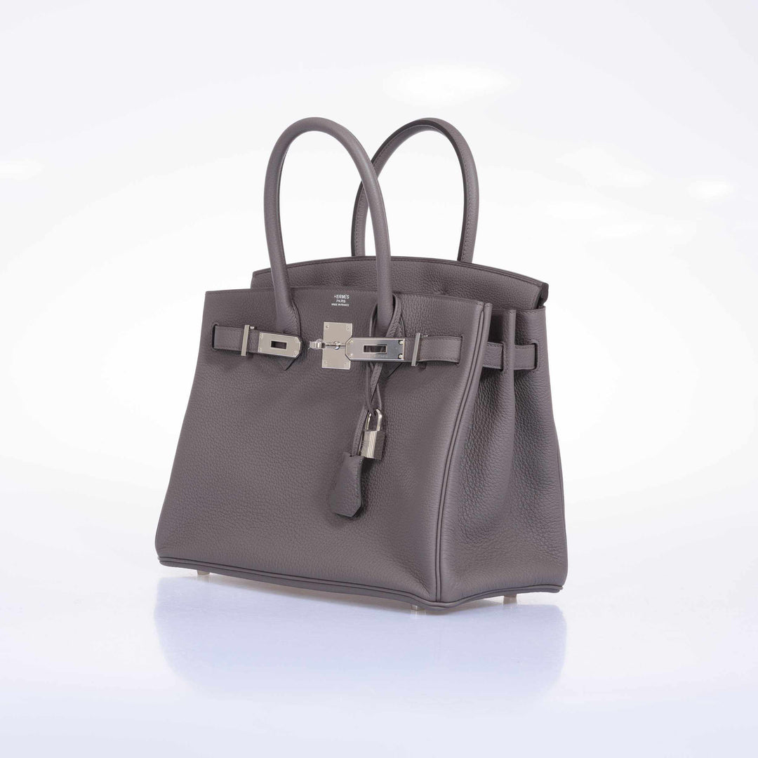 Hermes Birkin 30 Etaine Togo Palladium Hardware