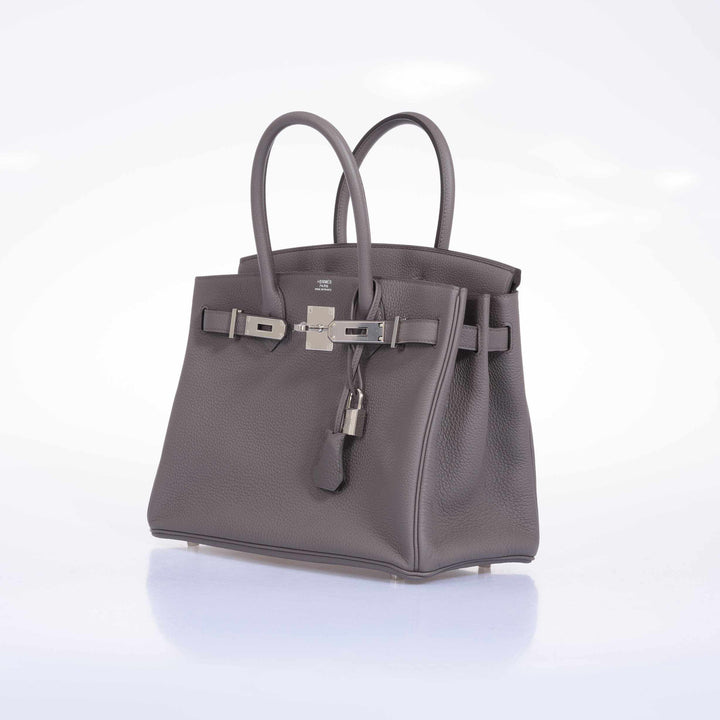 Hermes Birkin 30 Etaine Togo Palladium Hardware