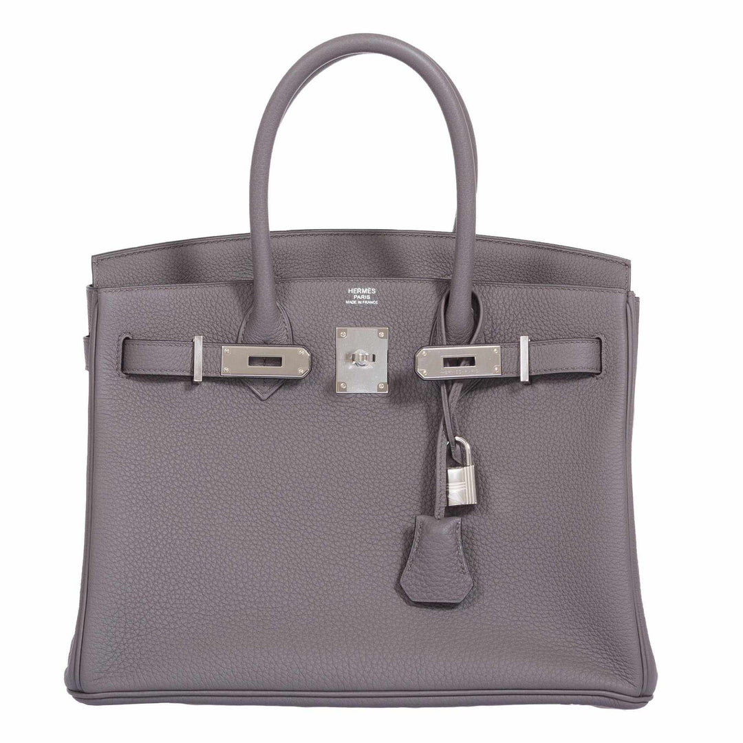Hermes Birkin 30 Etaine Togo Palladium Hardware