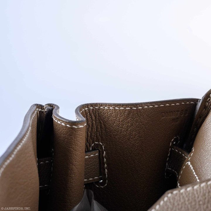 Hermes Birkin 30 Etoupe Taurillon Novillo Gold Hardware - 2019, D