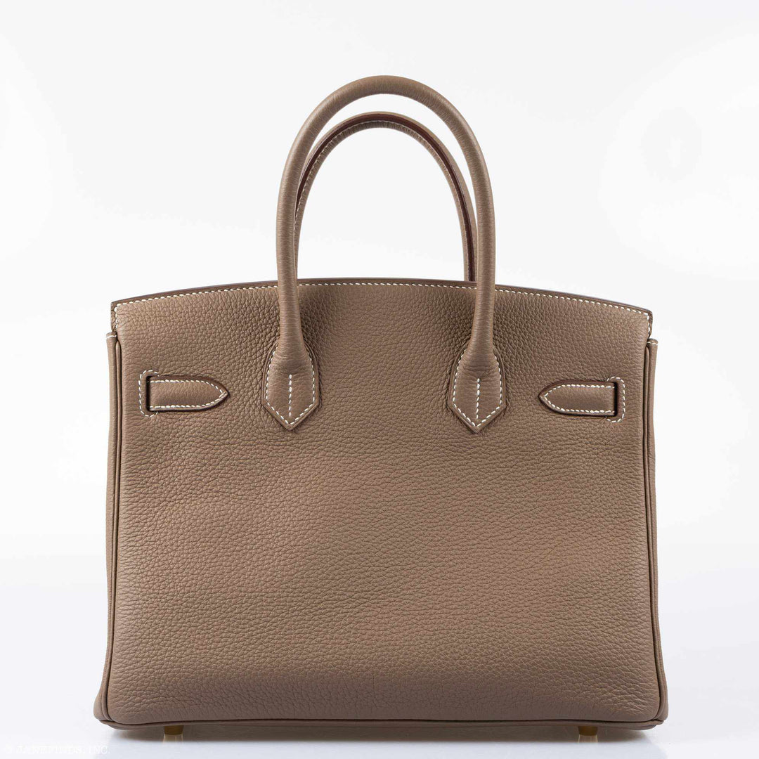 Top quality Hermes Birkin 30 Etoupe Togo Gold Hardware