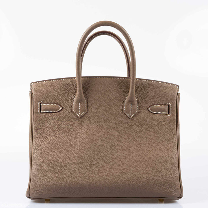 Top quality Hermes Birkin 30 Etoupe Togo Gold Hardware