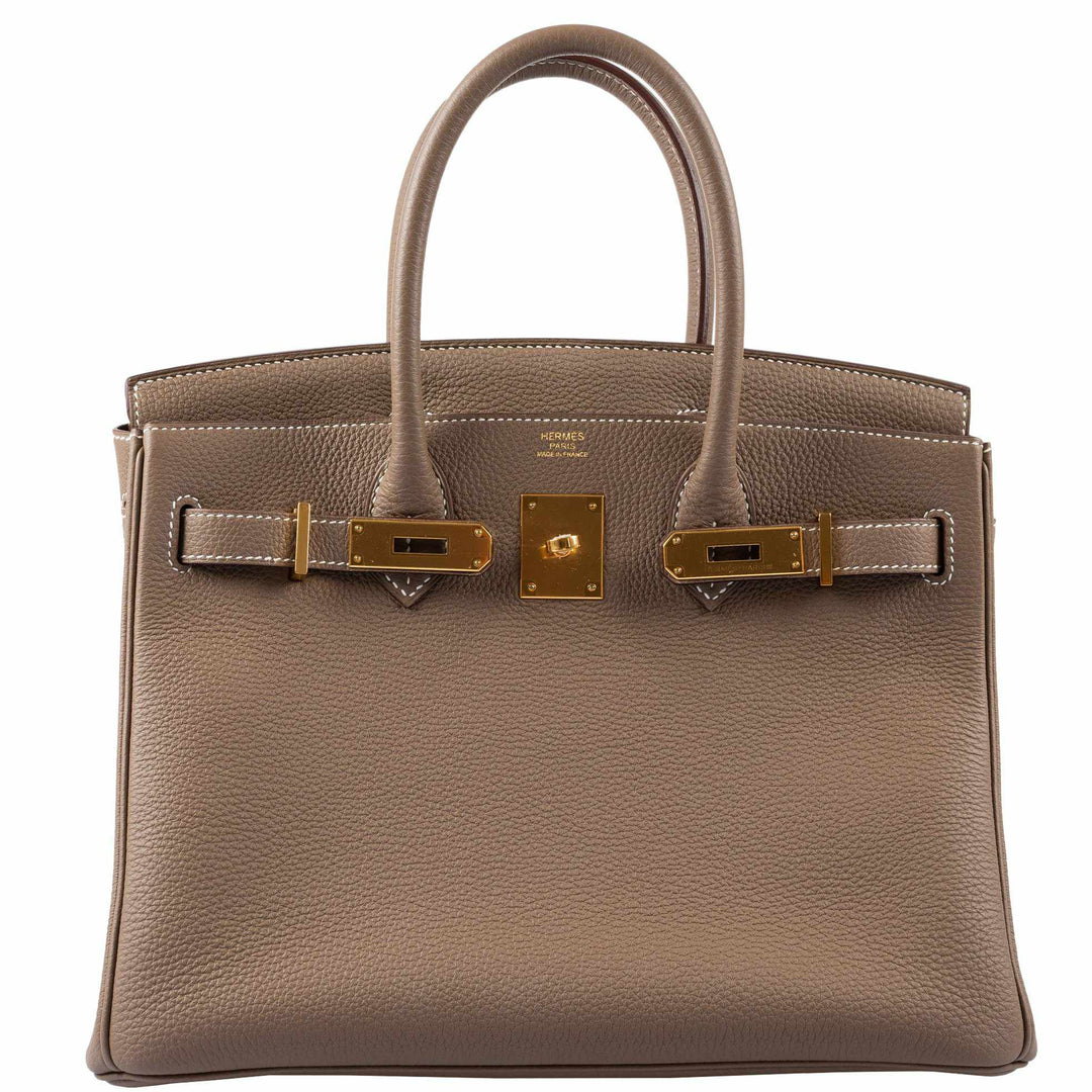 Hermes Birkin 30 Etoupe Togo Gold Hardware