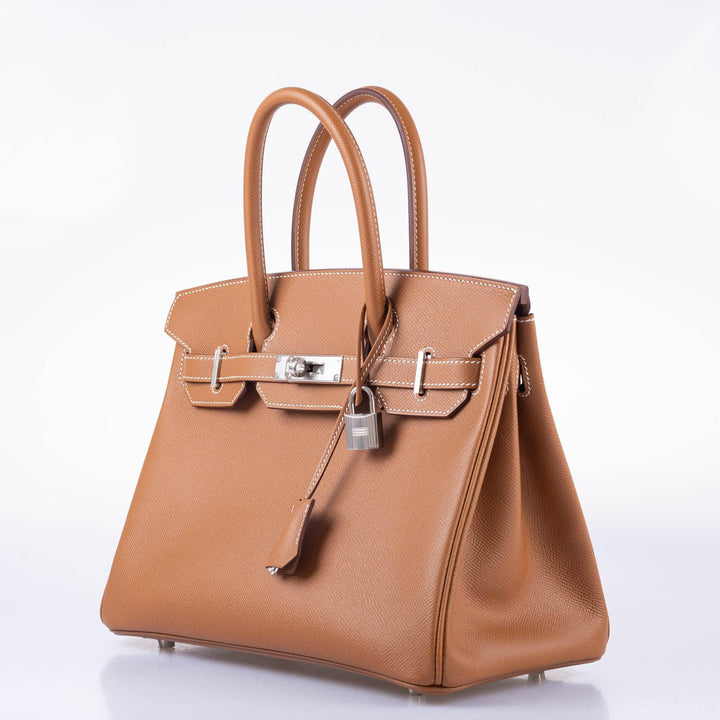 Top quality Hermes Birkin 30 Gold Epsom with Palladium Hardware