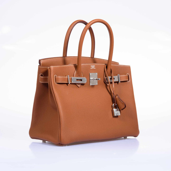 Top quality Hermes Birkin 30 Gold Togo Palladium Hardware