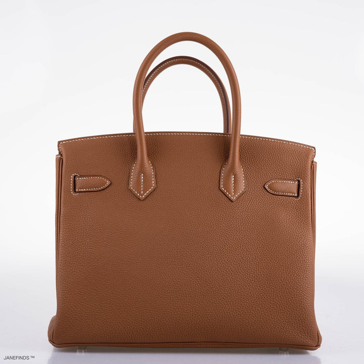 Premium Handmade Hermes Birkin 30 Gold Togo with Palladium Hardware - 2020, Y