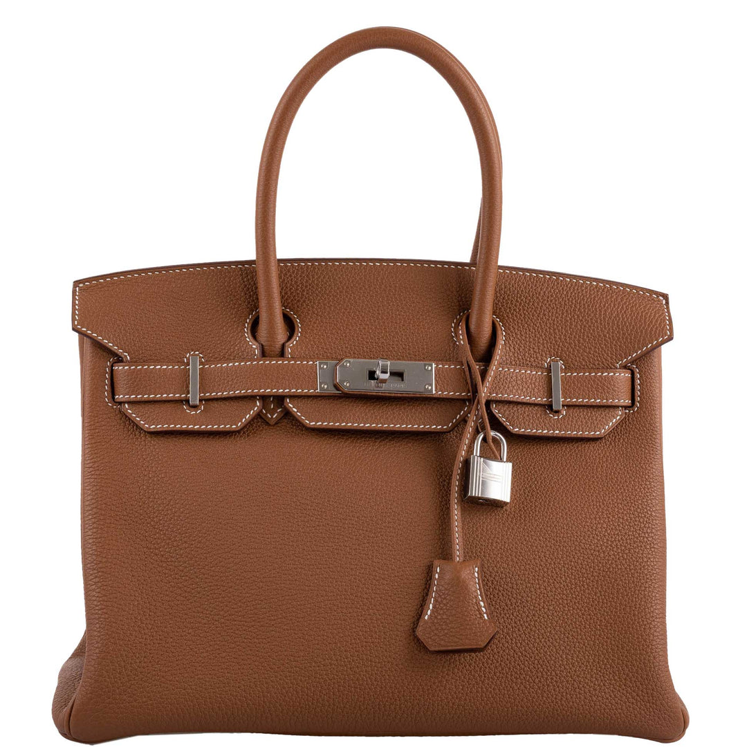 Premium Handmade Hermes Birkin 30 Gold Togo with Palladium Hardware - 2020, Y