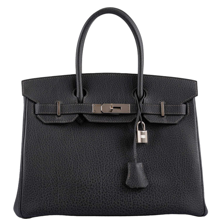 Top quality Hermes Birkin 30 Graphite Buffalo with Palladium Hardware - 2005, I Square